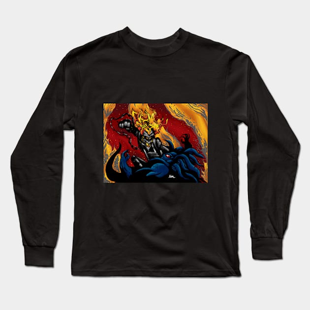 Ghost Rider vs Blackheart Long Sleeve T-Shirt by Glen Bosiwang Pop Culture Bonanza!